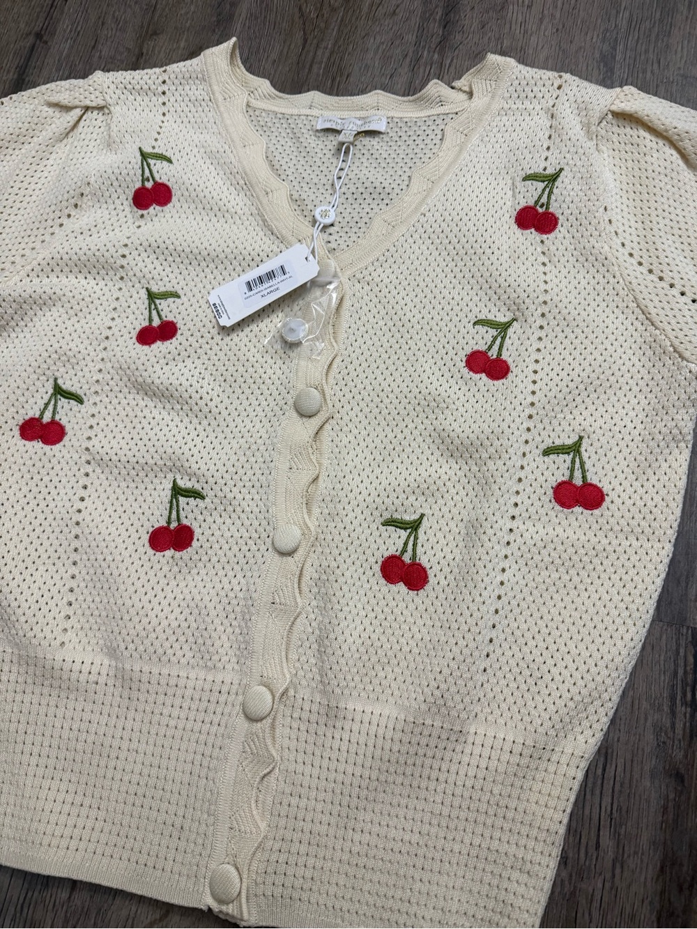 Simply Southern • Short Sleeve Crochet Cherry Cardigan - Picture 4 of 12